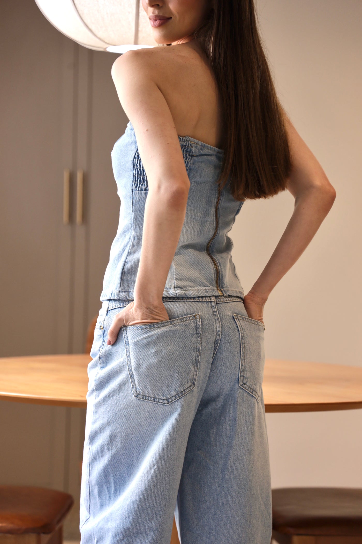 CORSELET JEANS CLARO