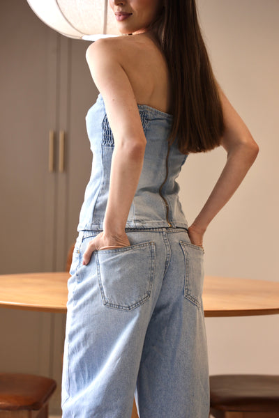 CORSELET JEANS CLARO