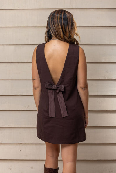 VESTIDO DECOTE COM LAÇO