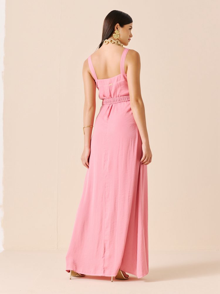 VESTIDO LONGO COM FAIXA