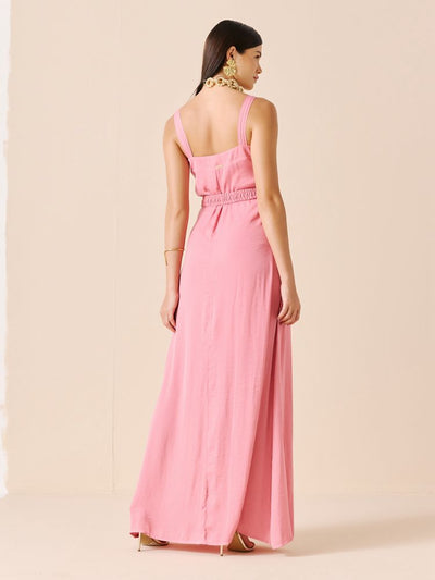 VESTIDO LONGO COM FAIXA