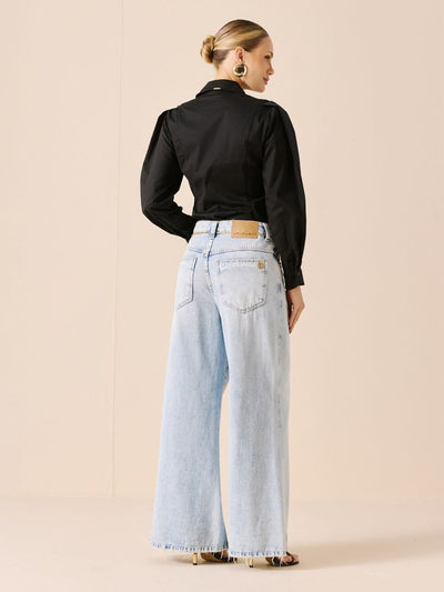 CALÇA JEANS WIDE LEG