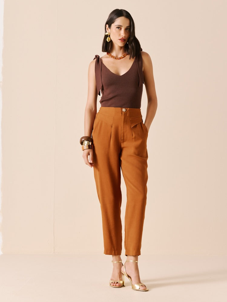 CONJUNTO COLETE ALFAIATARIA + CALÇA CENOURA