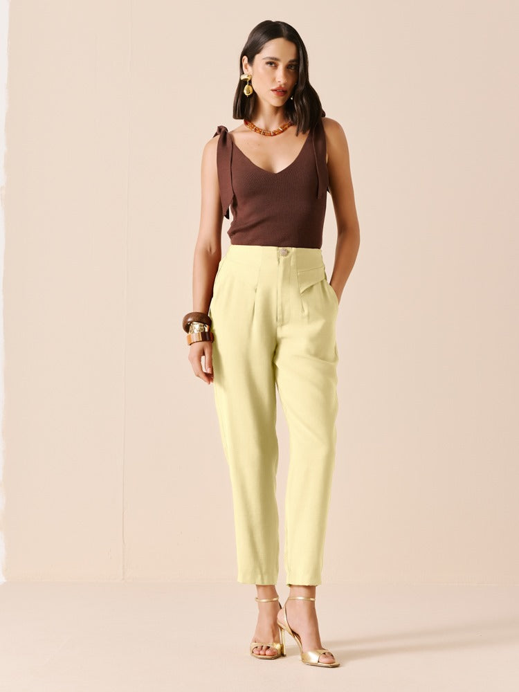 CONJUNTO COLETE ALFAIATARIA + CALÇA CENOURA
