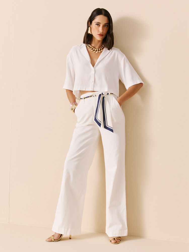 CALÇA ALFAIATARIA COM LENÇO