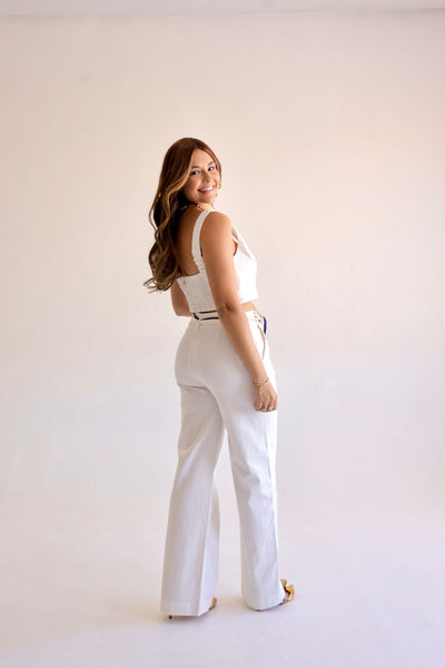 CALÇA ALFAIATARIA COM LENÇO