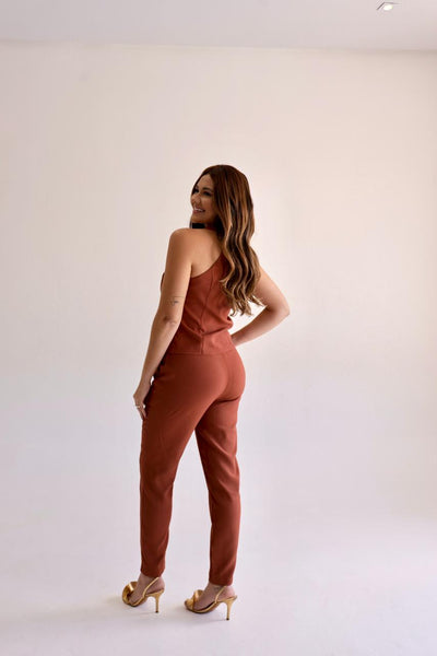 CONJUNTO COLETE ALFAIATARIA + CALÇA CENOURA