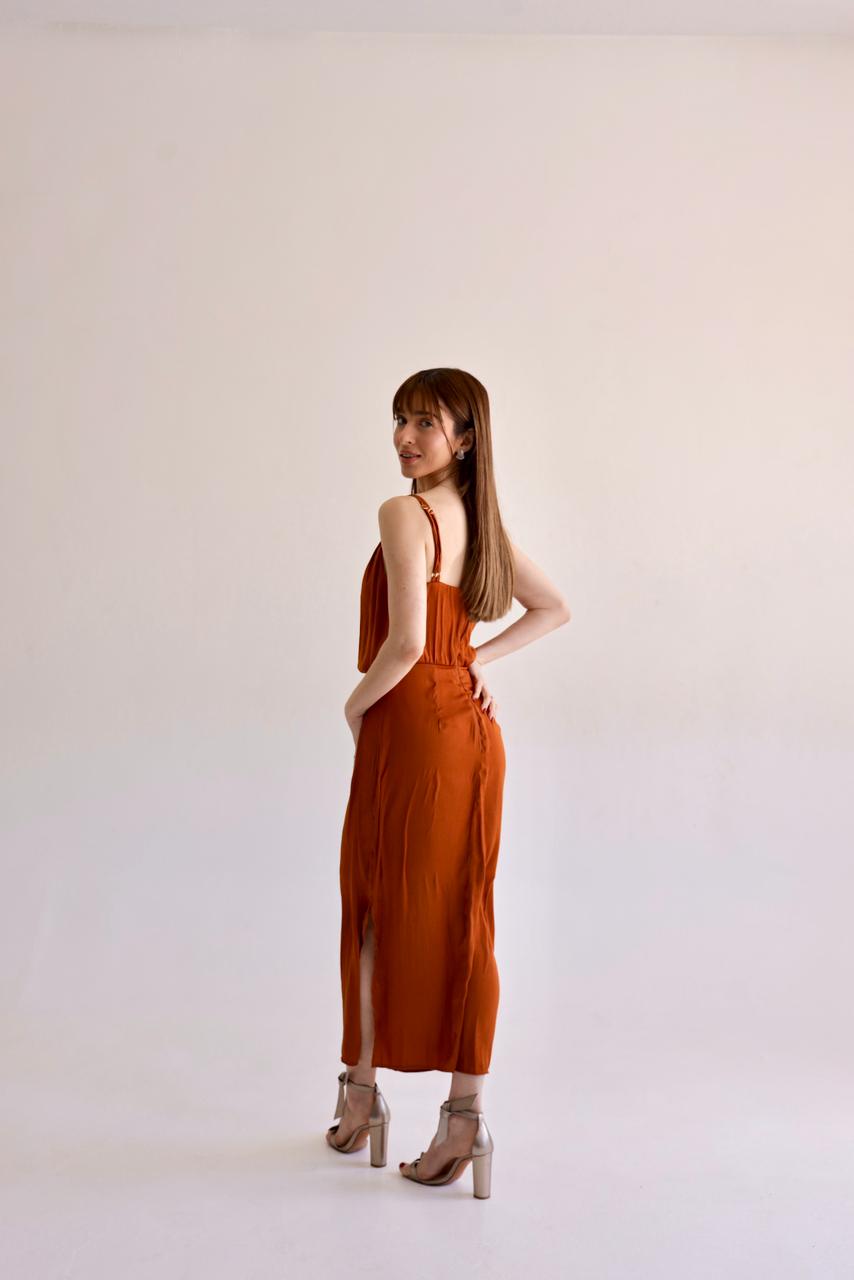 VESTIDO MIDI OMBRO SÓ