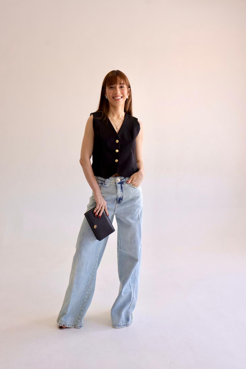 CALÇA JEANS WIDE LEG