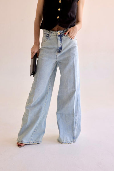 CALÇA JEANS WIDE LEG
